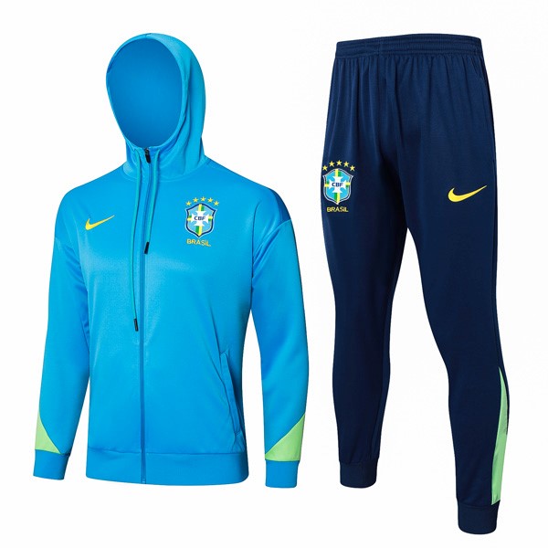 Chandal Con Capucha Brasil 2024-2025 Azul 3